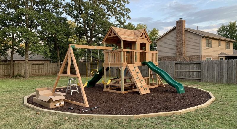 Wooden Playset Installation in Denver, CO